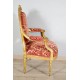 Quatre fauteuils style Louis XVI bois doré