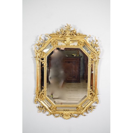Miroir doré Napoléon III
