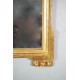 Miroir Louis XVI bois doré à fronton XVIIIe siècle