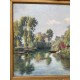 Gustave Lemaître : paysage de rivière