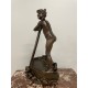 Bronze de Auguste Maillard : Un vainqueur à la godille