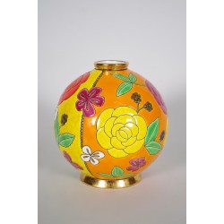 Manufacture des Emaux de Longwy : Vase Boule