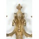 Paire d'Appliques Style Louis XVI Bronze Doré Style Caffieri