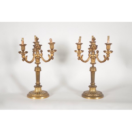 Paire De candélabres Style Louis XVI