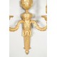 Paire d'appliques style Louis XVI bronze doré
